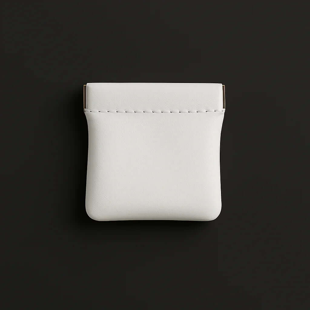 Pochette en cuir blanche