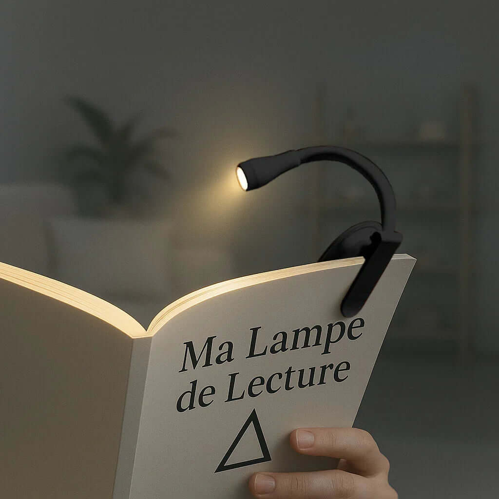 Lampe de lecture à pince noire