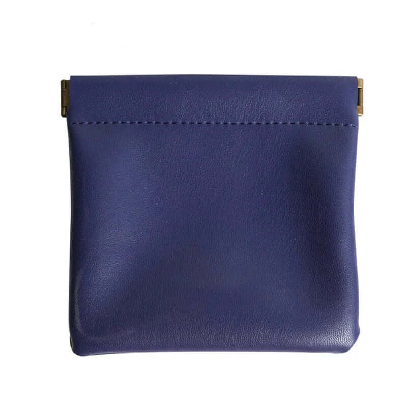 Pochette en cuir bleu marine