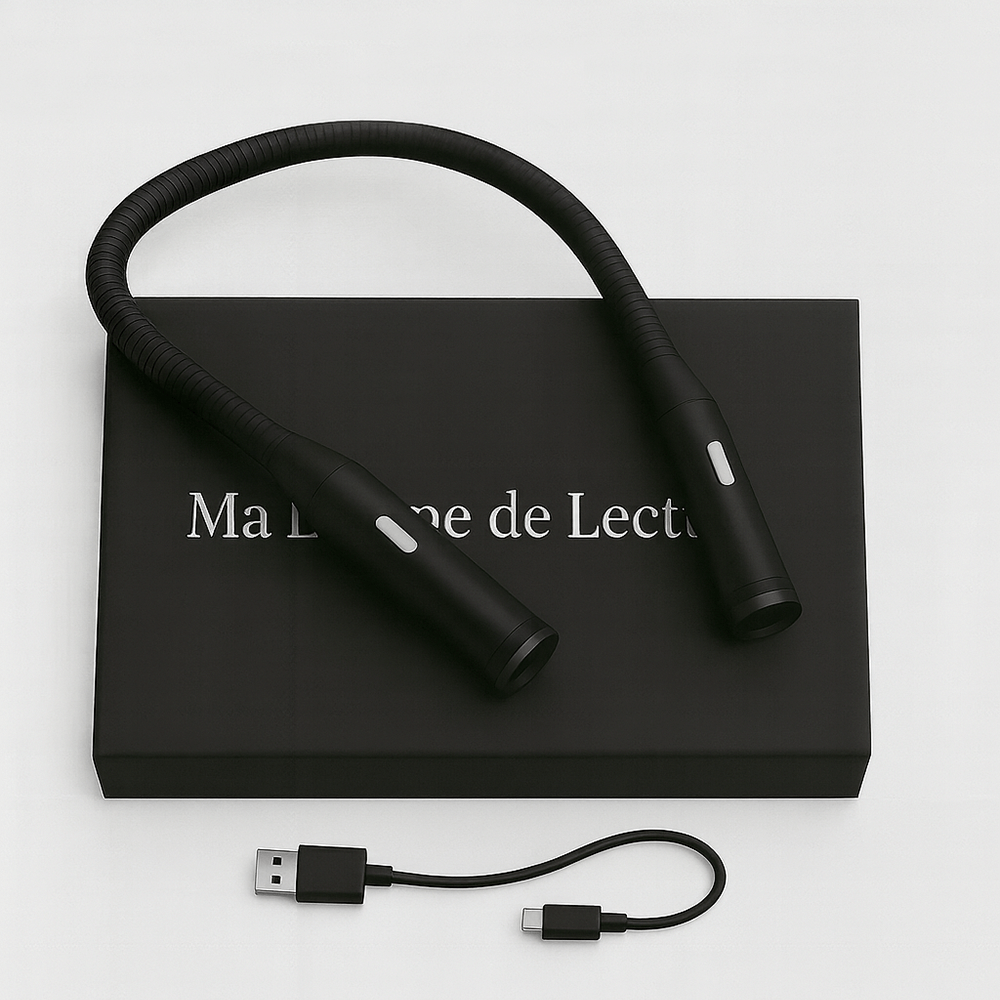 Lampe de lecture tour de cou noire