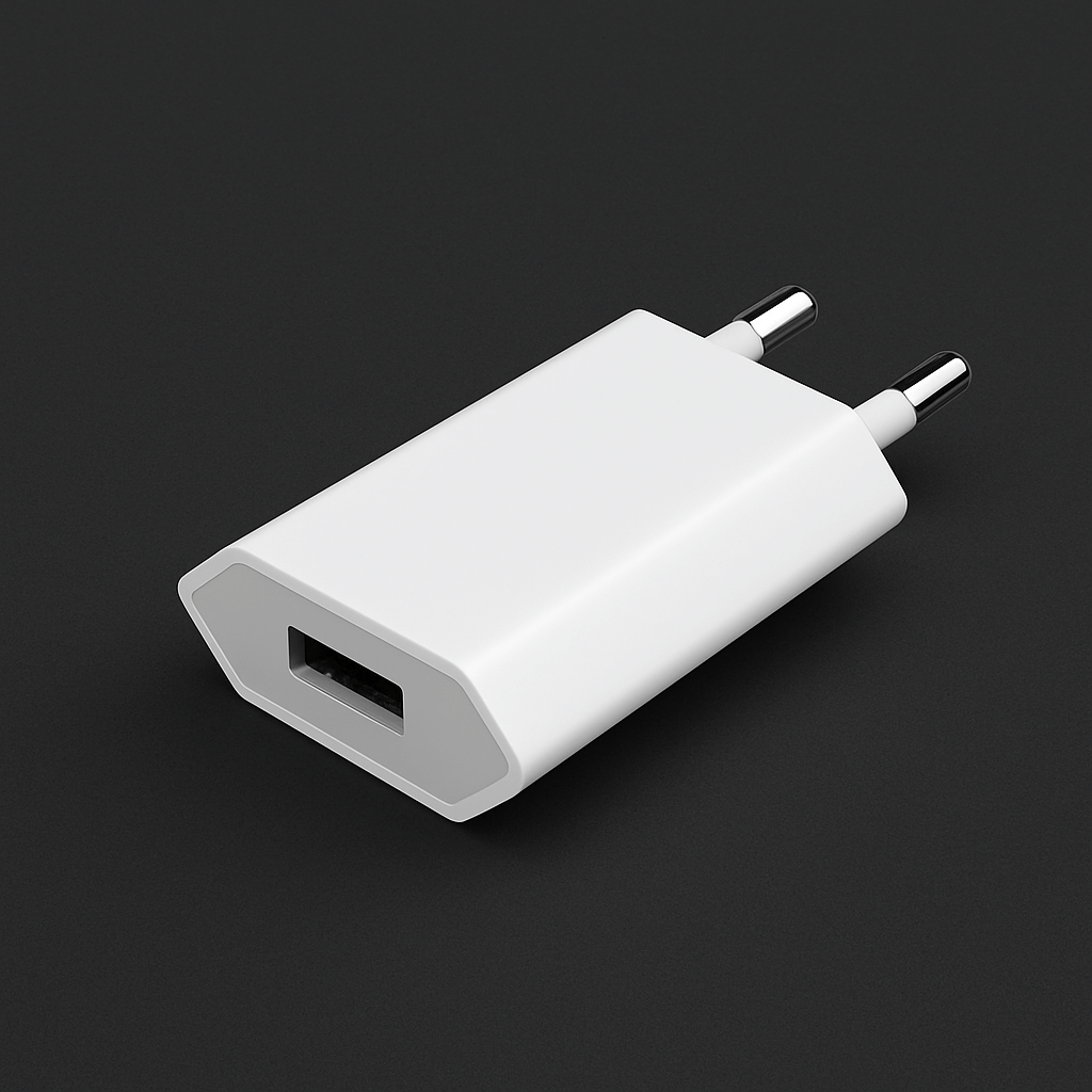 Prise USB blanche, chargeur usb blanc sans câble, accessoire essentiel pour charger vos appareils.
