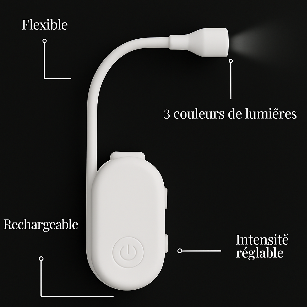 Coffret lampe de lecture - Noir